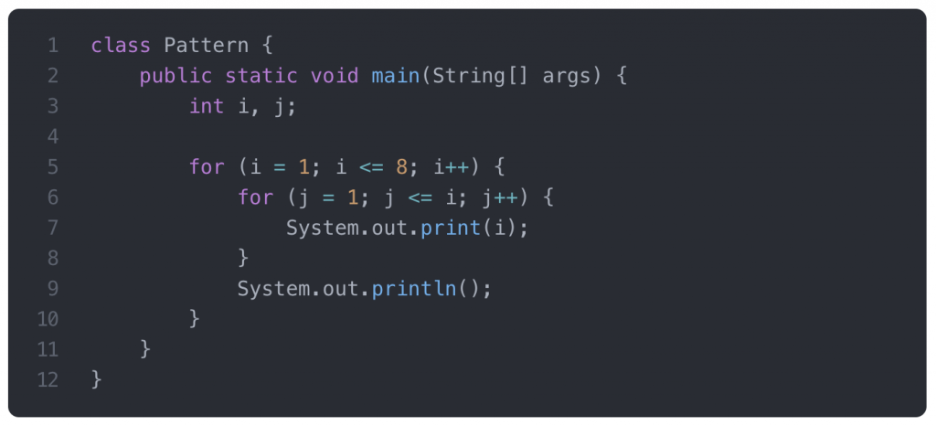 Java Code Example Pattern